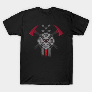 Firefighter Thin Red Line For Dad T-Shirt